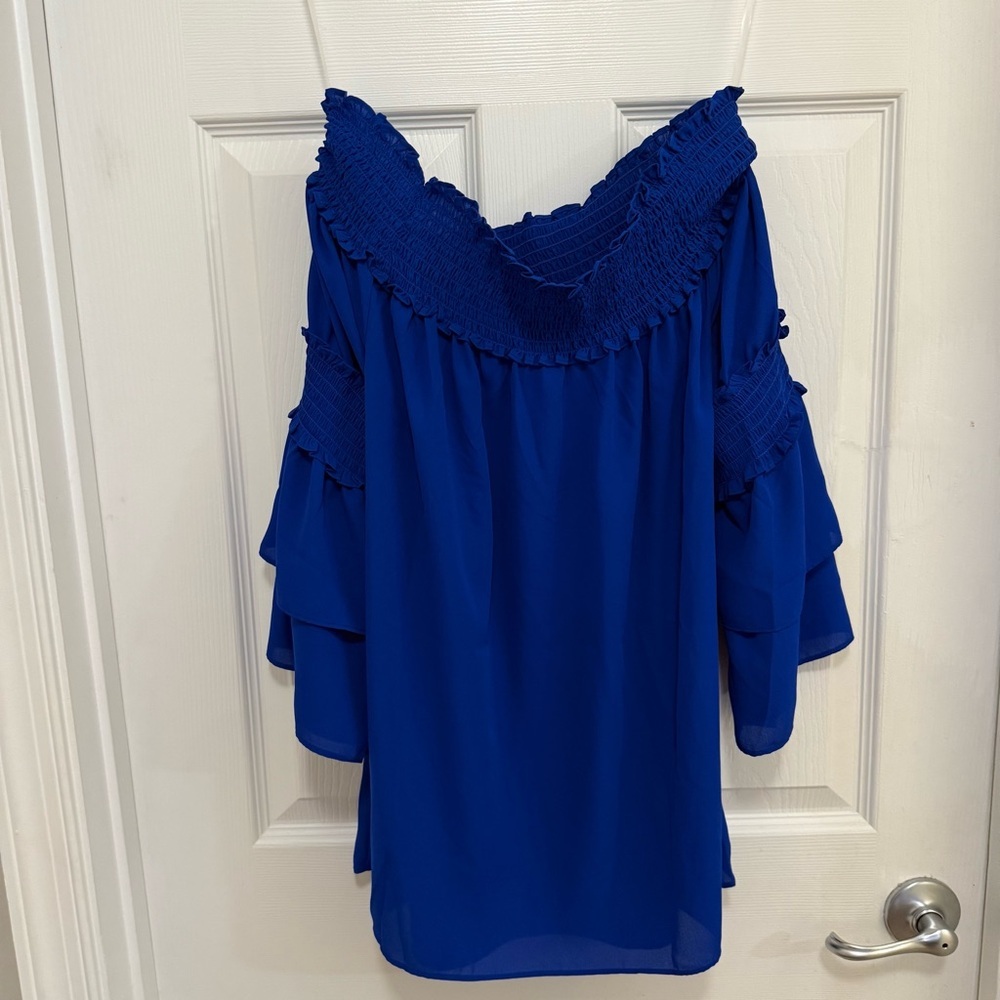 NWT PINK & Lime Boutique Cerulean Smocked Mini Dress - Picture 2 of 6